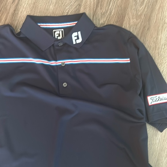 Men’s Footjoy + Titleist Navy Golf Polo - Picture 1 of 4